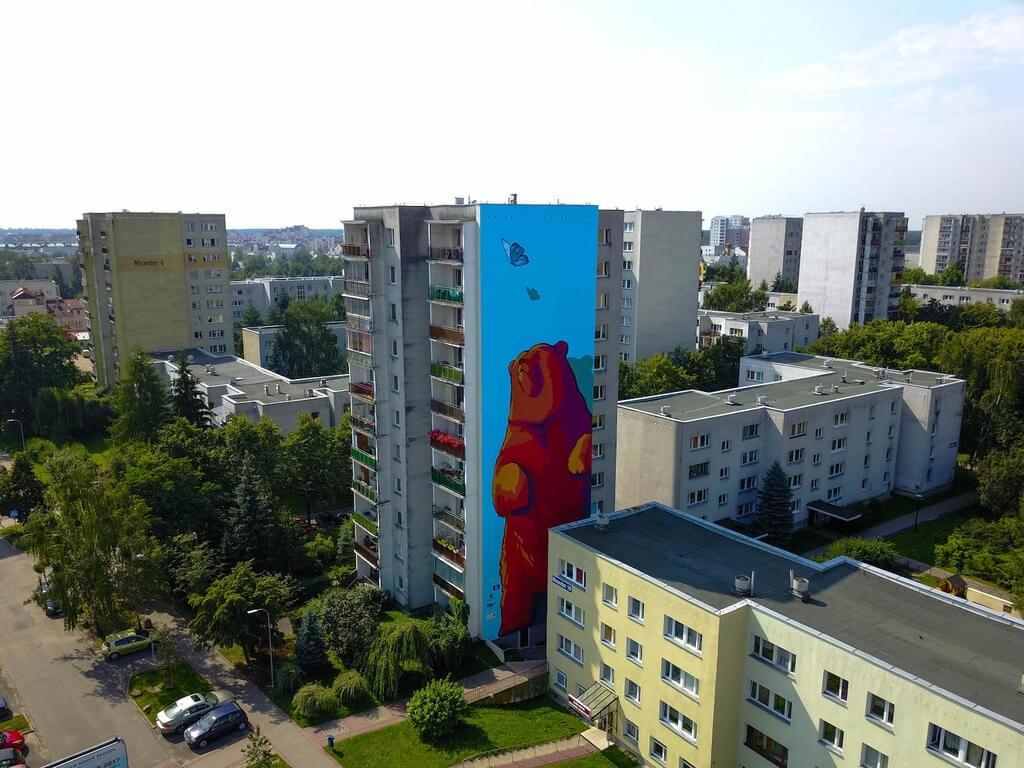 Mural Niedźwiedź