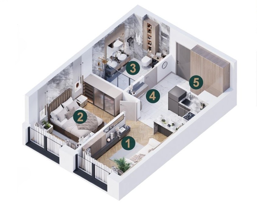 Mieszkanie po powierzchni 45 mkw