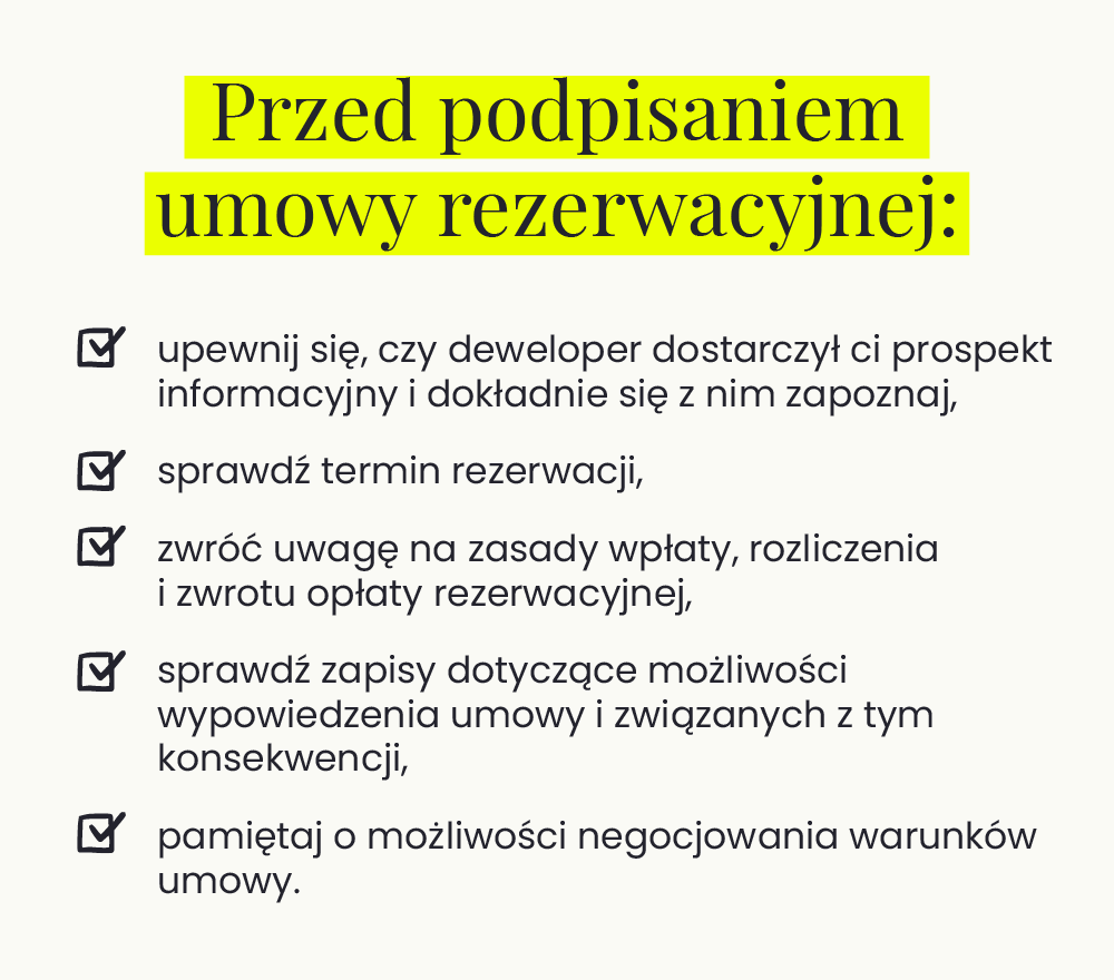 bezpieczna umowa rezerwacyjna