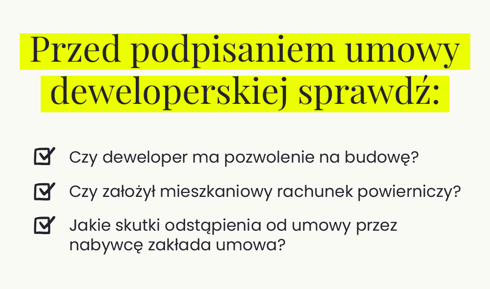 bezpieczna umowa deweloperska