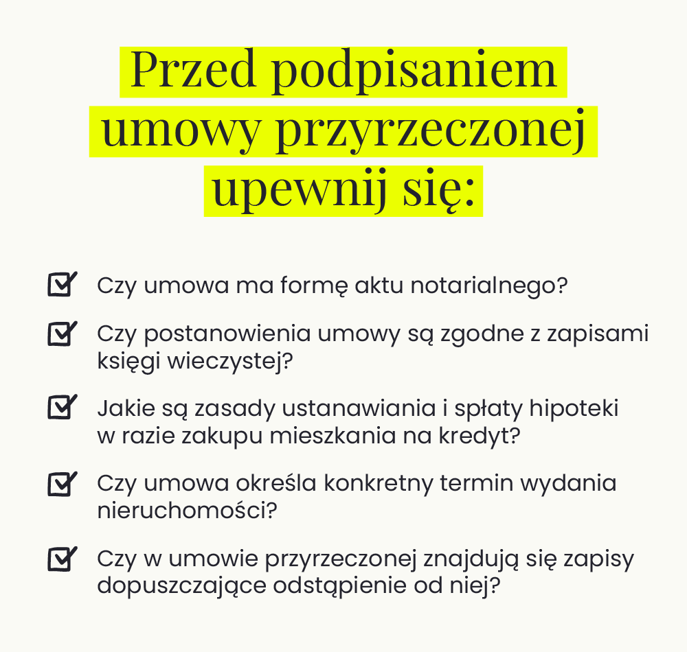 bezpieczna umowa przyrzeczona