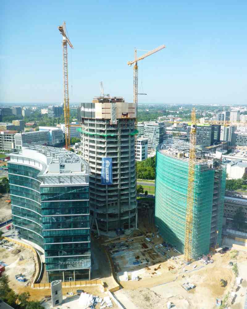 Warsaw Spire w budowie