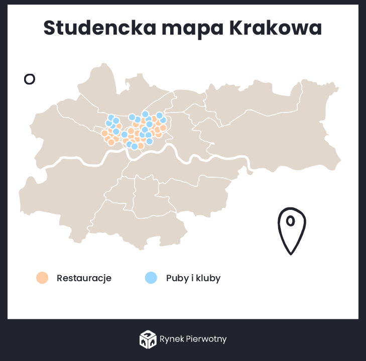 studencka mapa Krakowa restauracje, puby i kluby 